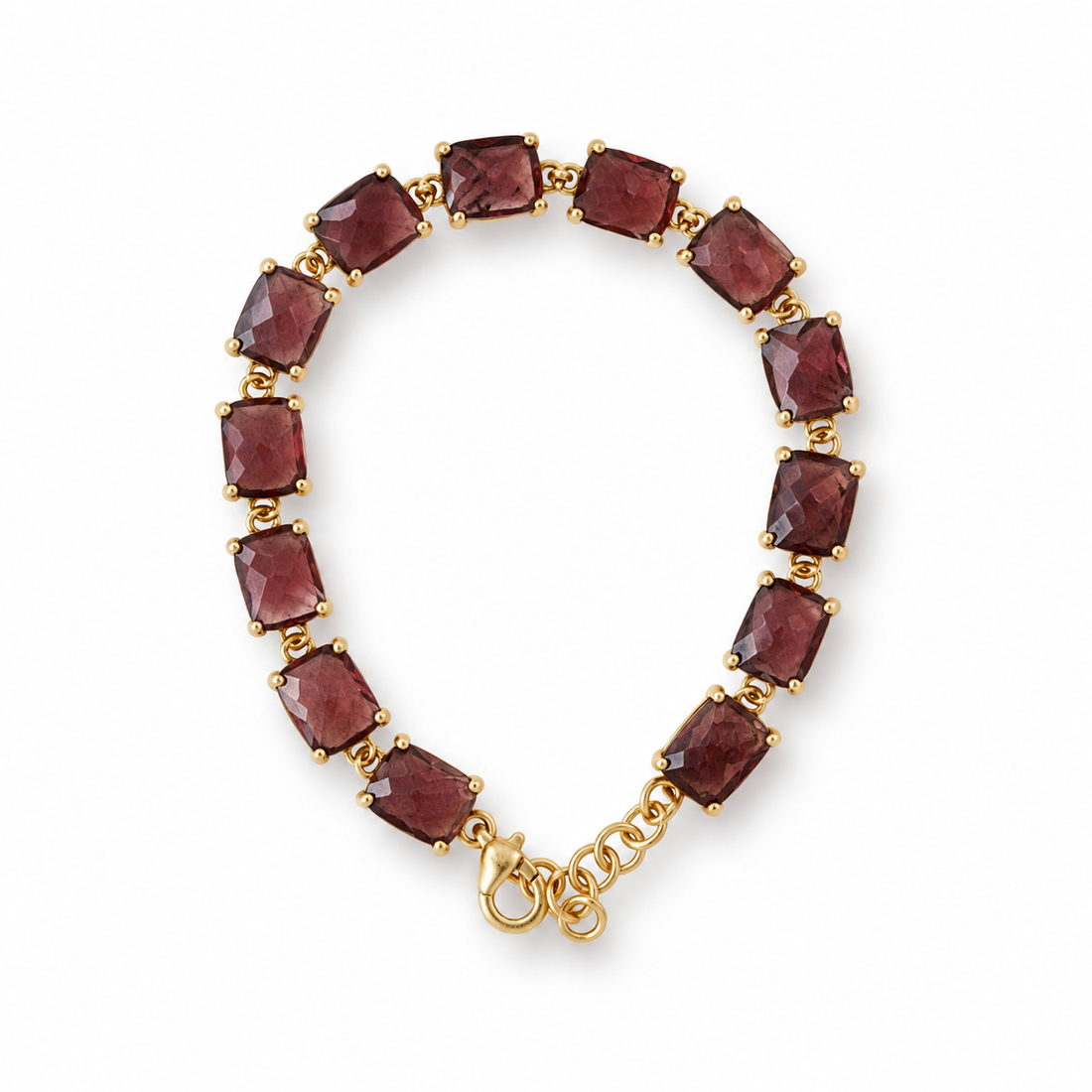 Burgundy Square Stone Bracelet