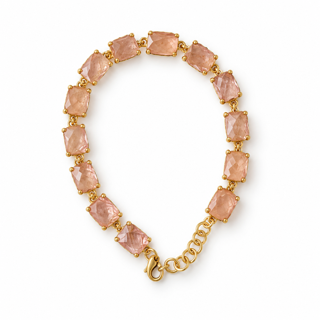 Peach Rectangular Stone Bracelet