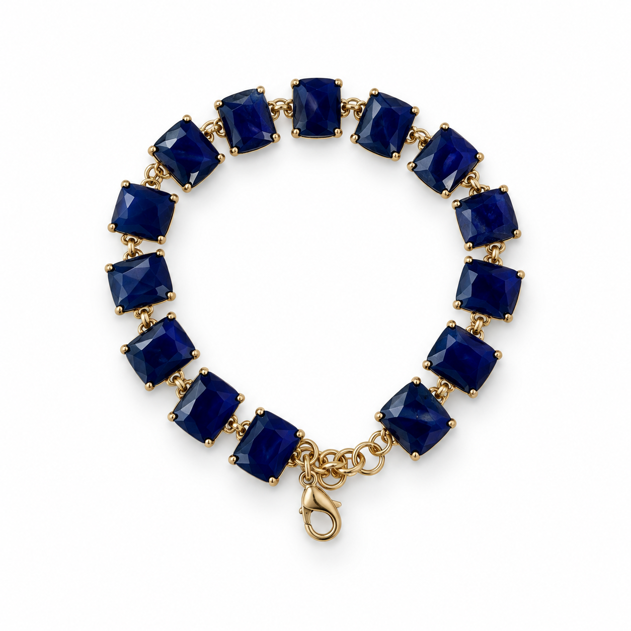 Navy Blue Rectangular Stone Bracelet