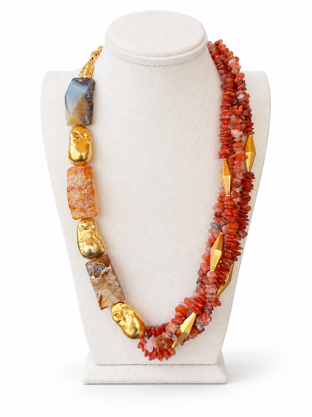 Terracotta Agate Cluster Necklace