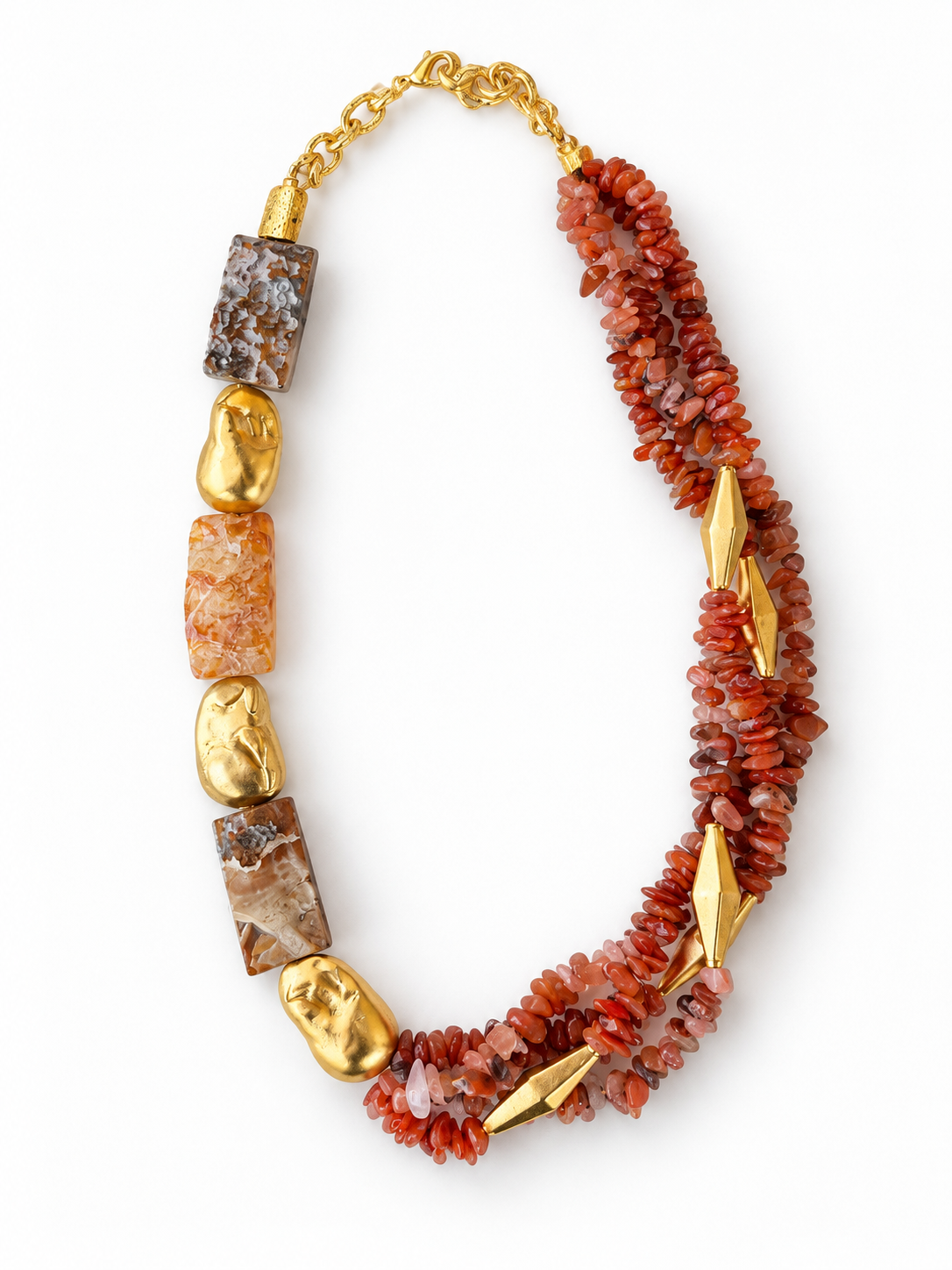 Terracotta Agate Cluster Necklace