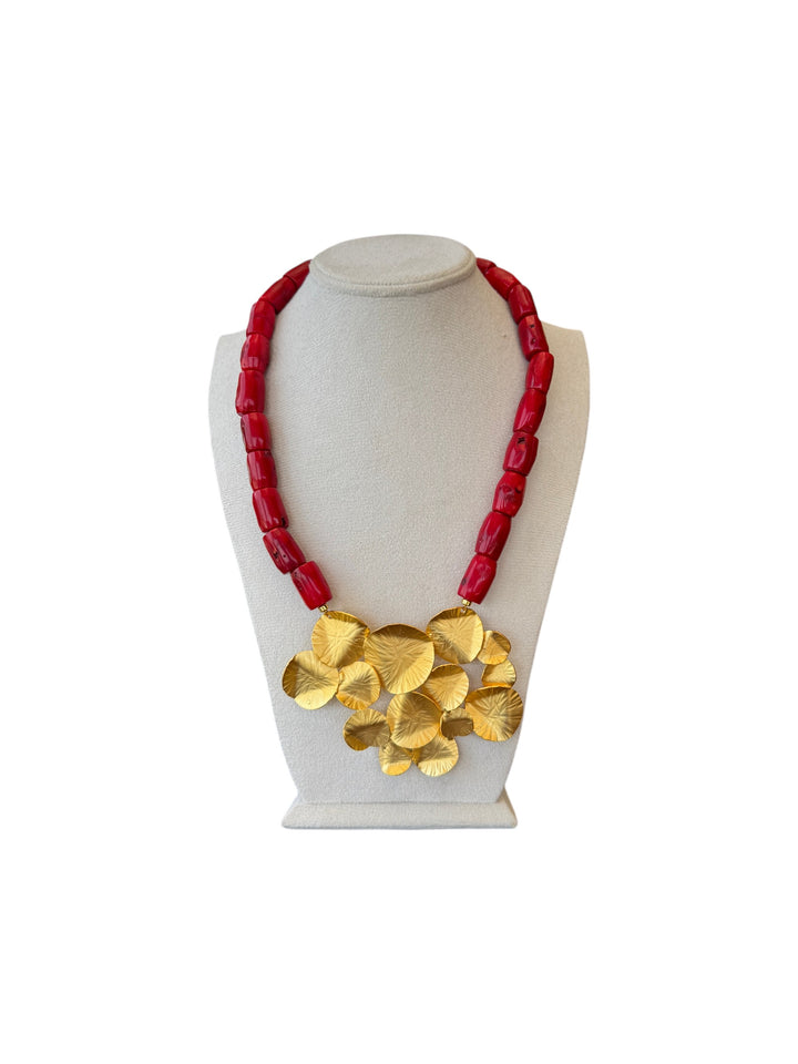 Coral Sun Necklace