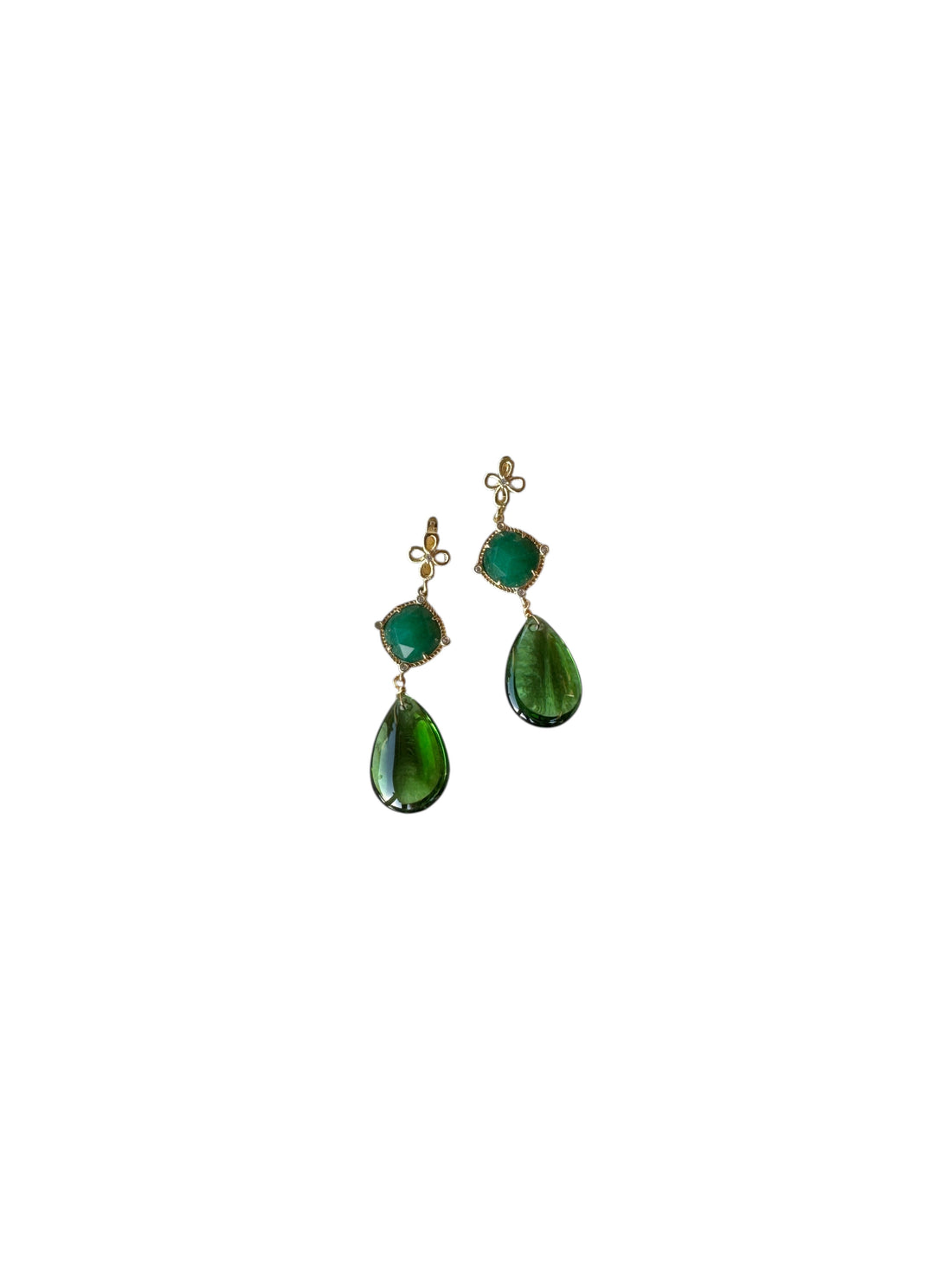 Green Stone Earrings