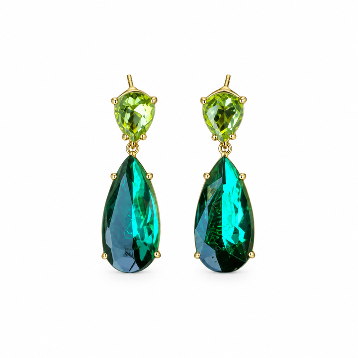 Green Drop Earrings