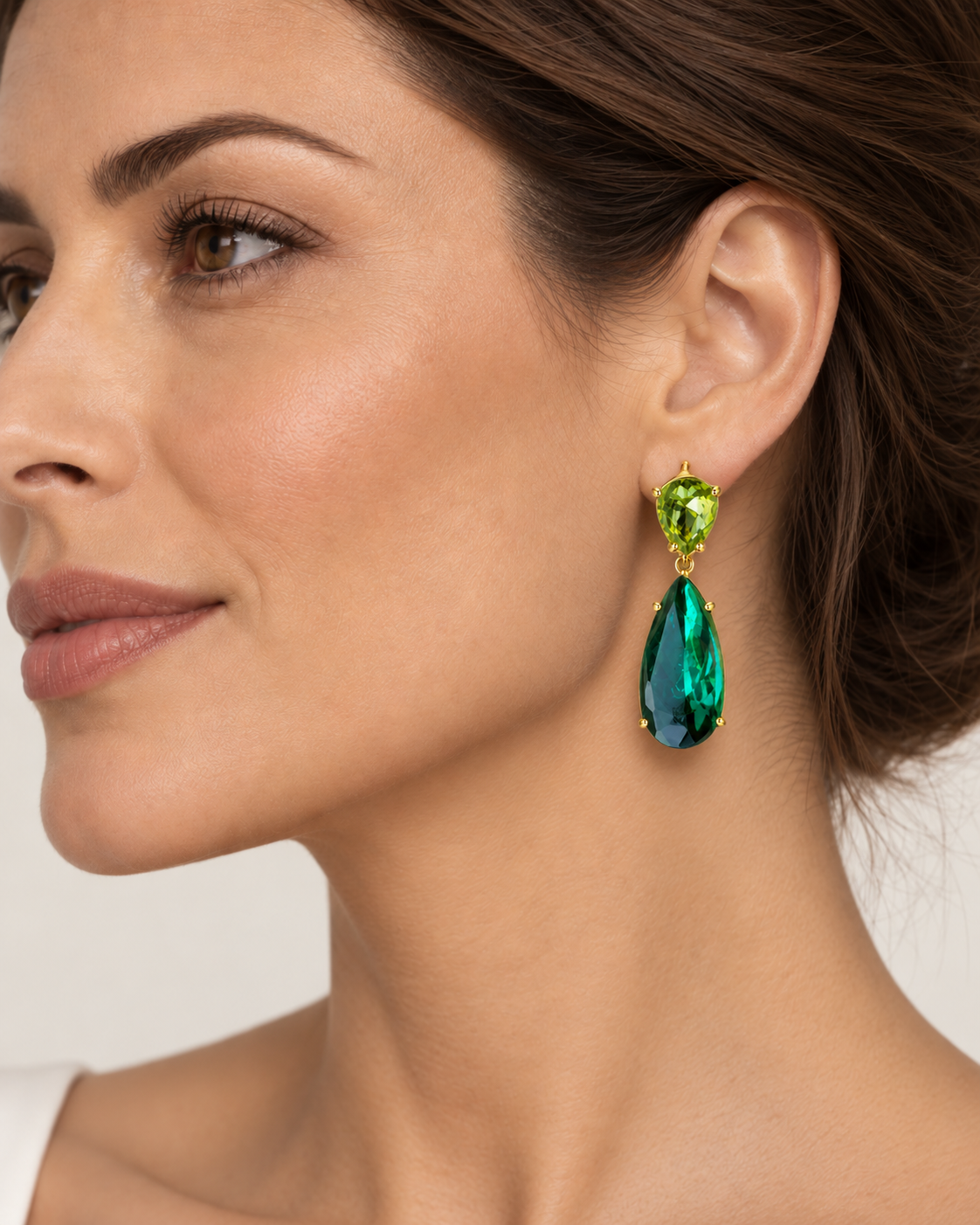 Green Drop Earrings