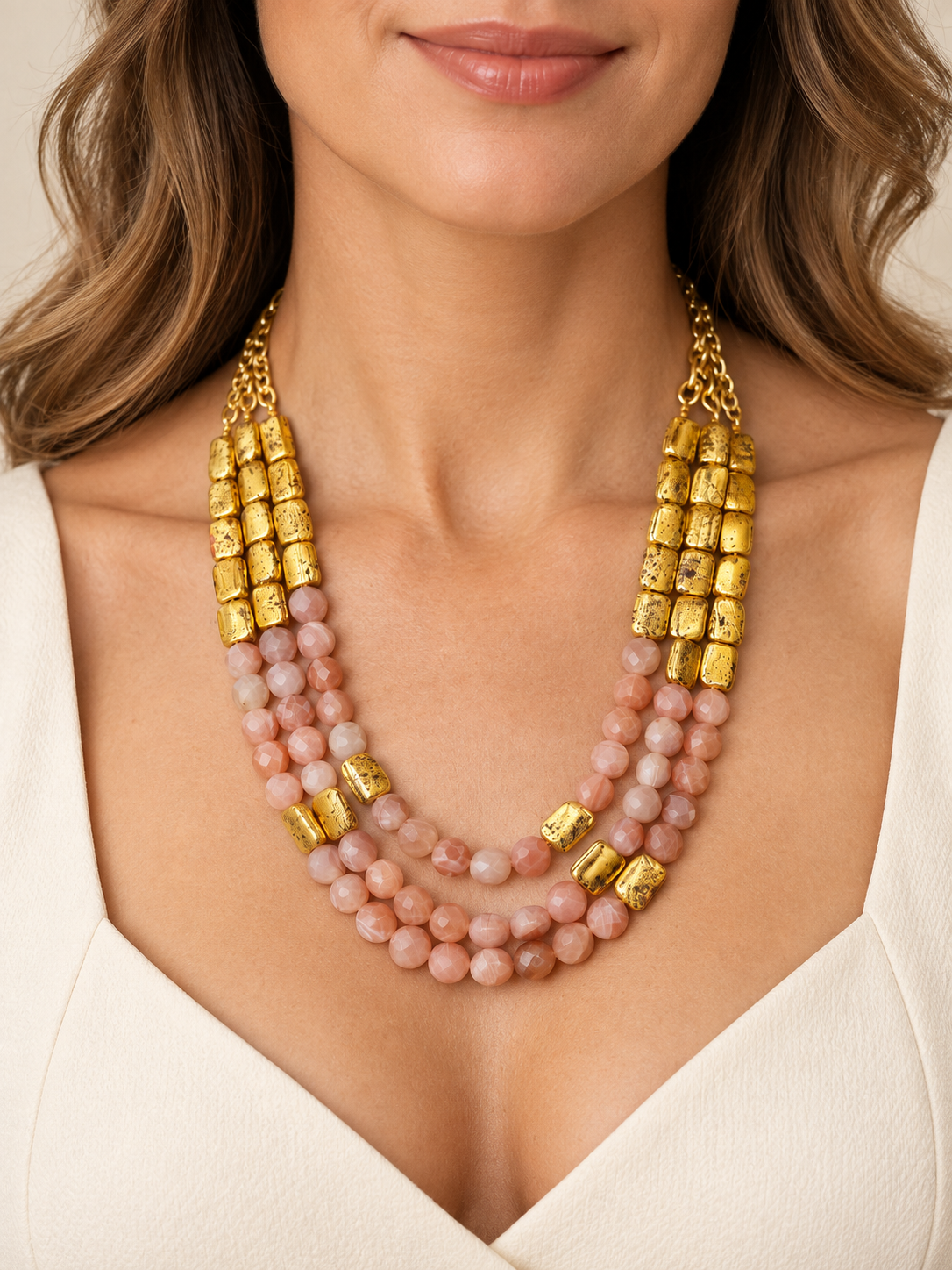 Queen Threads Rose Necklace | عقد خيوط الملكة سيمون