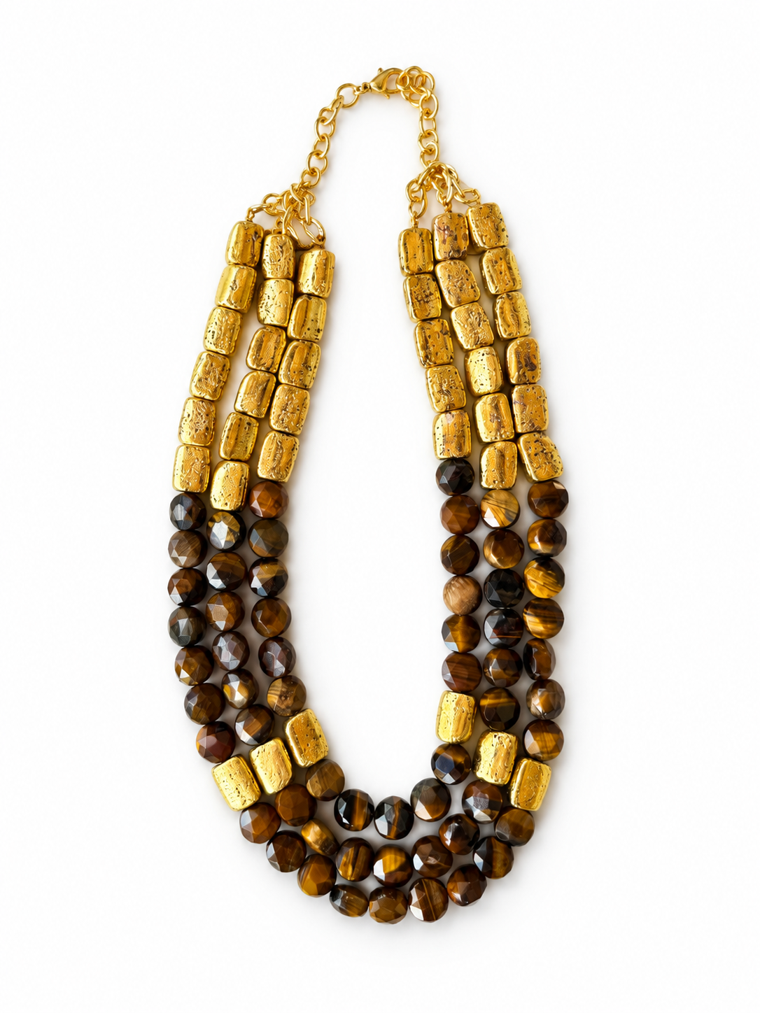 Queen Threads Brown Necklace | عقد خيوط الملكة بني