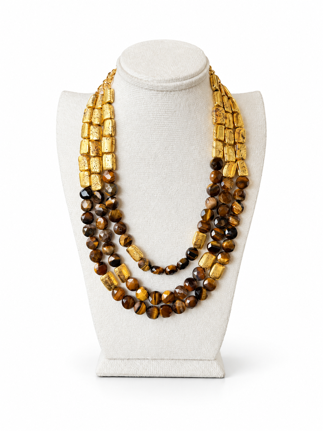 Queen Threads Brown Necklace | عقد خيوط الملكة بني