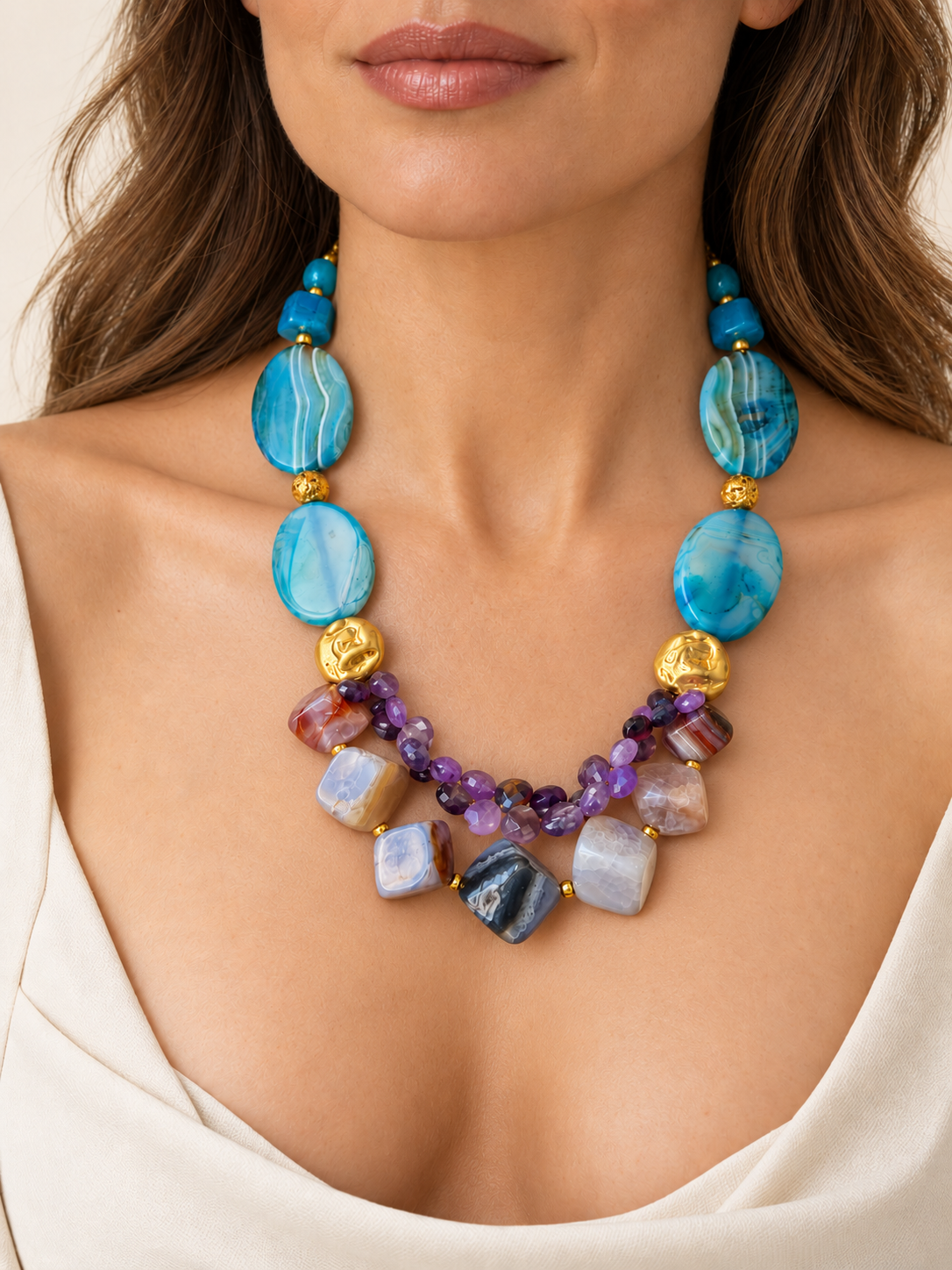 Blue & Purple Elementa Necklace