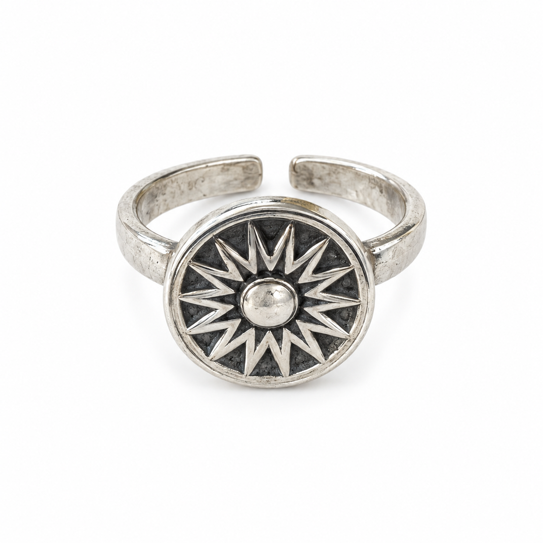 Silver Sun Ring | خاتم فضة على شكل الشمس
