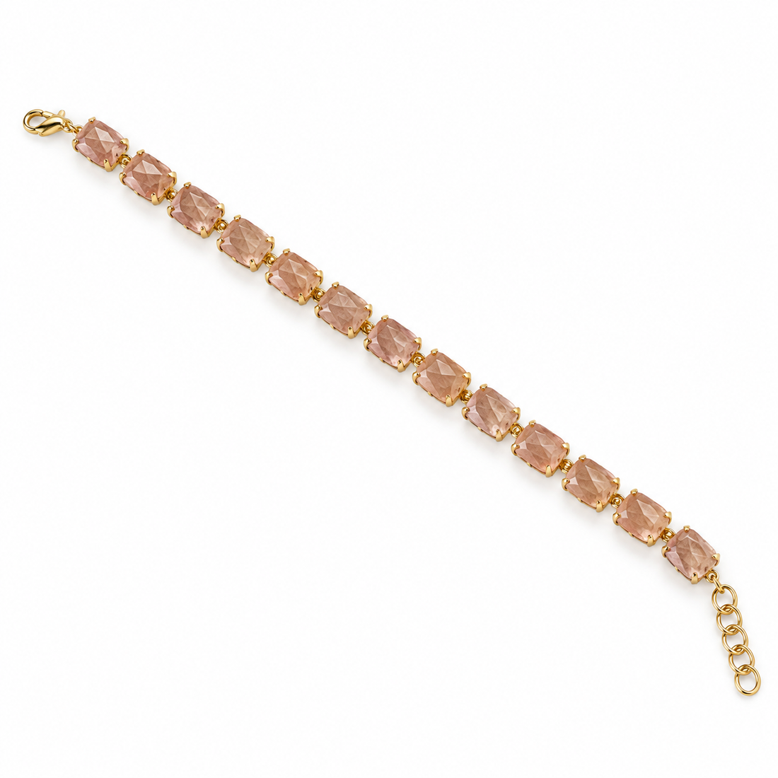 Peach Rectangular Stone Bracelet