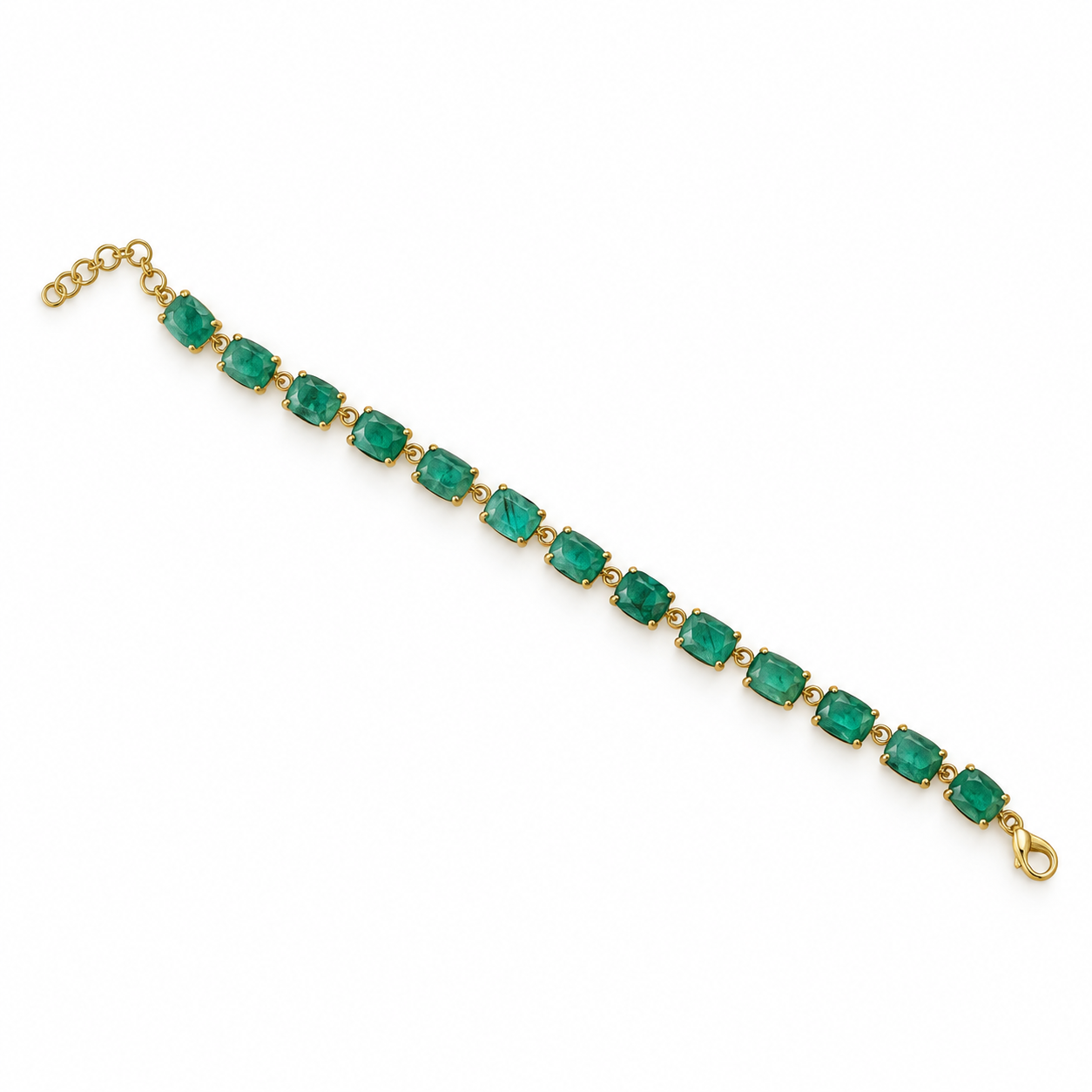 Teal Green Rectangular Stone Bracelet