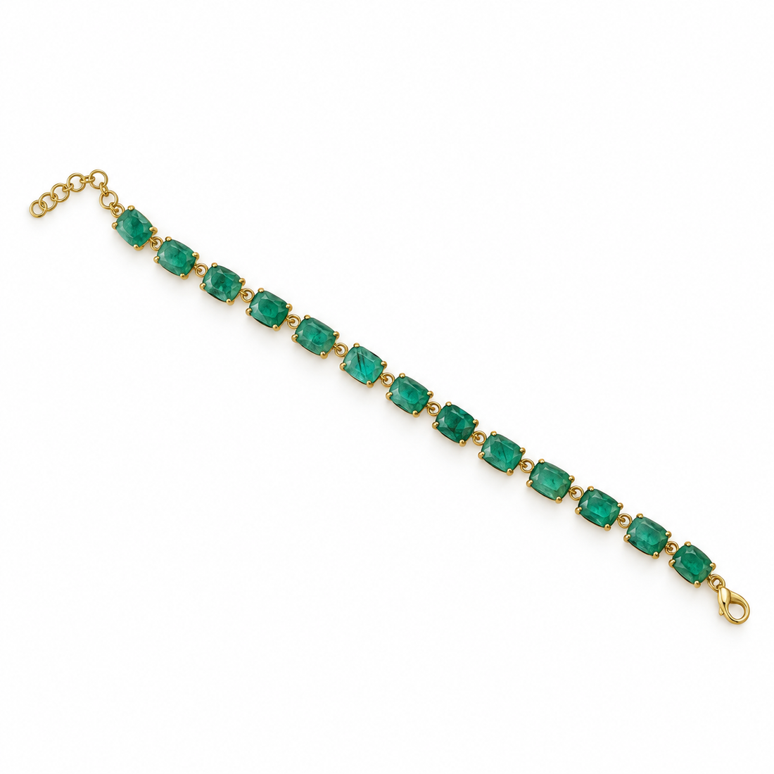 Teal Green Rectangular Stone Bracelet