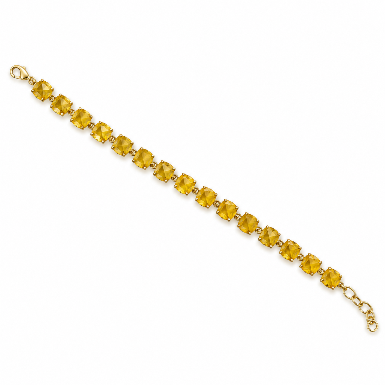 Golden Yellow Square Stone Bracelet