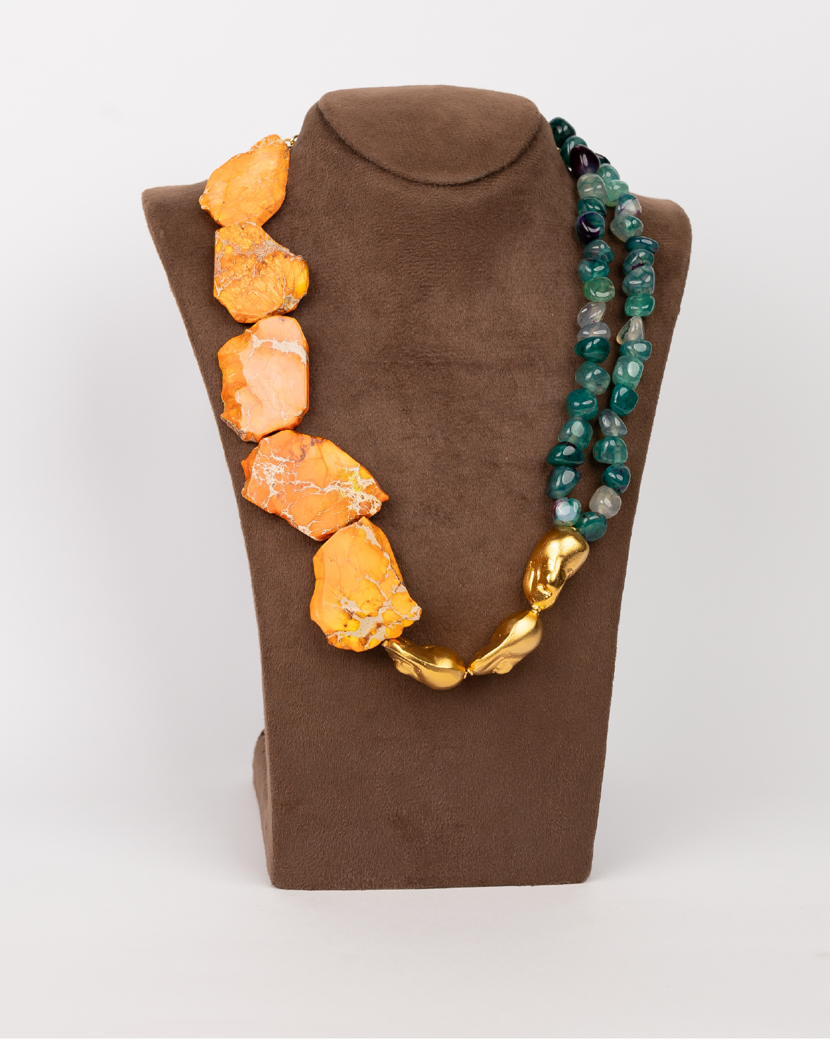 Orange and Green Terra Necklace