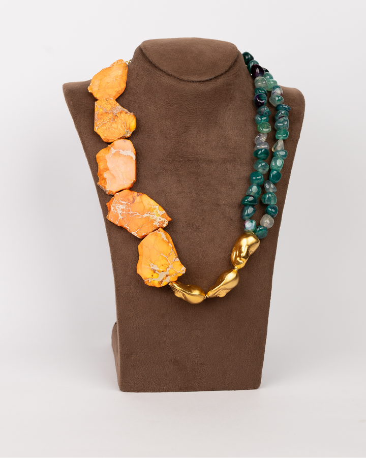 Orange and Green Terra Necklace