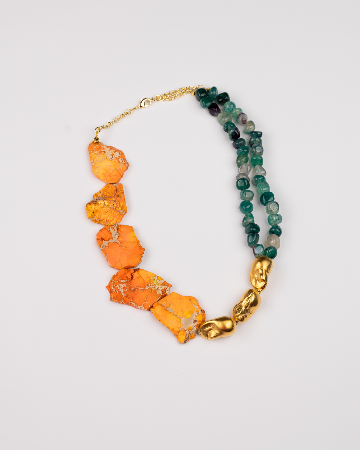 Orange and Green Terra Necklace