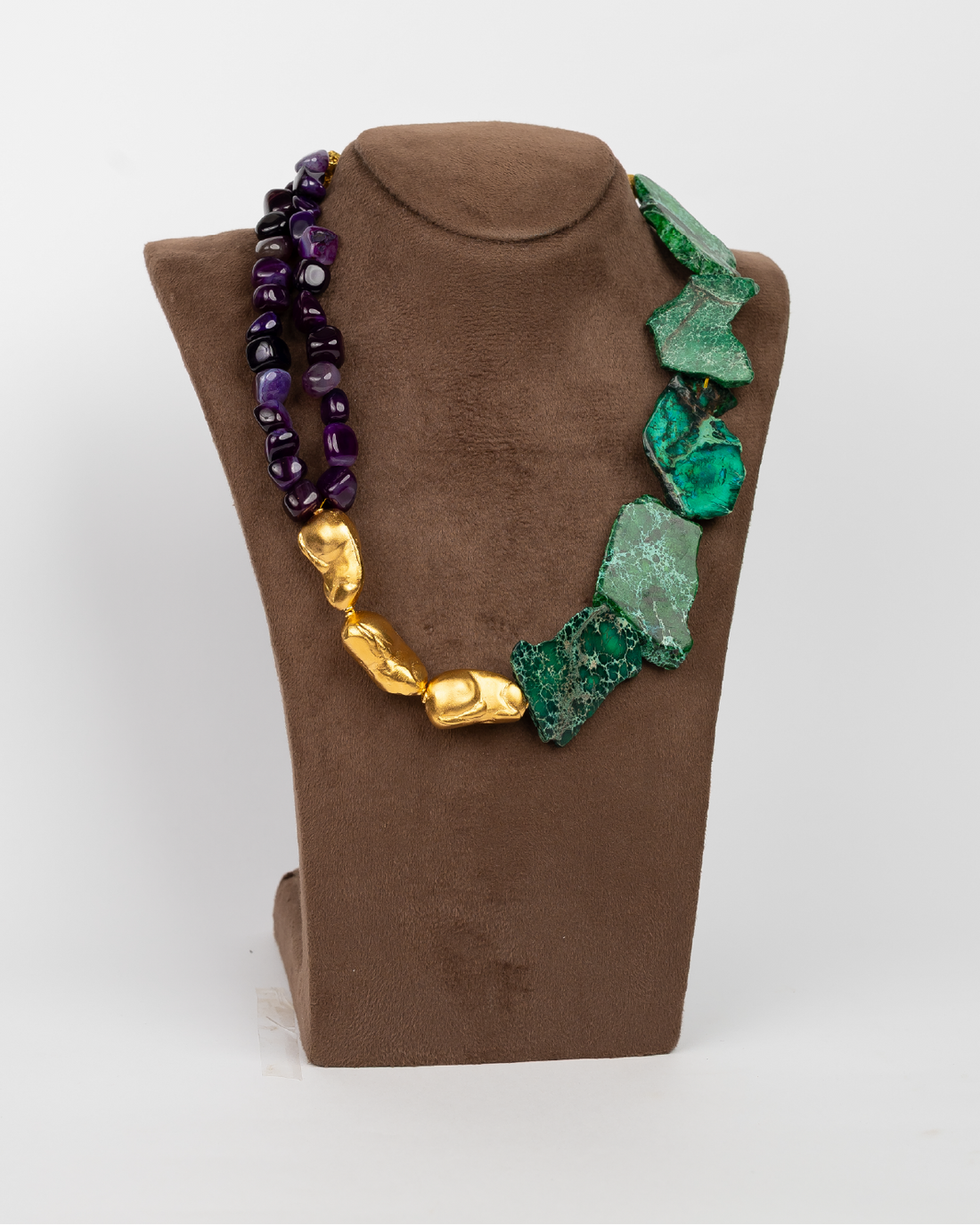 Green And Purlple Terra Necklace