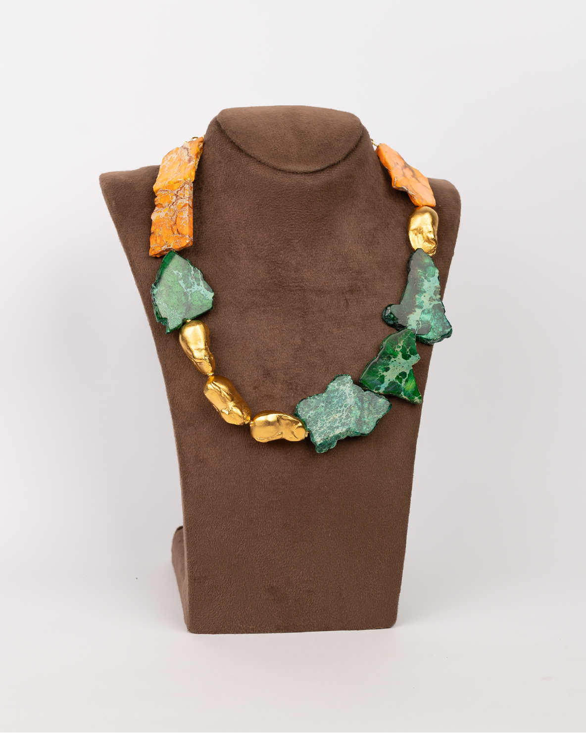 Orange and Green Double Terra Necklace