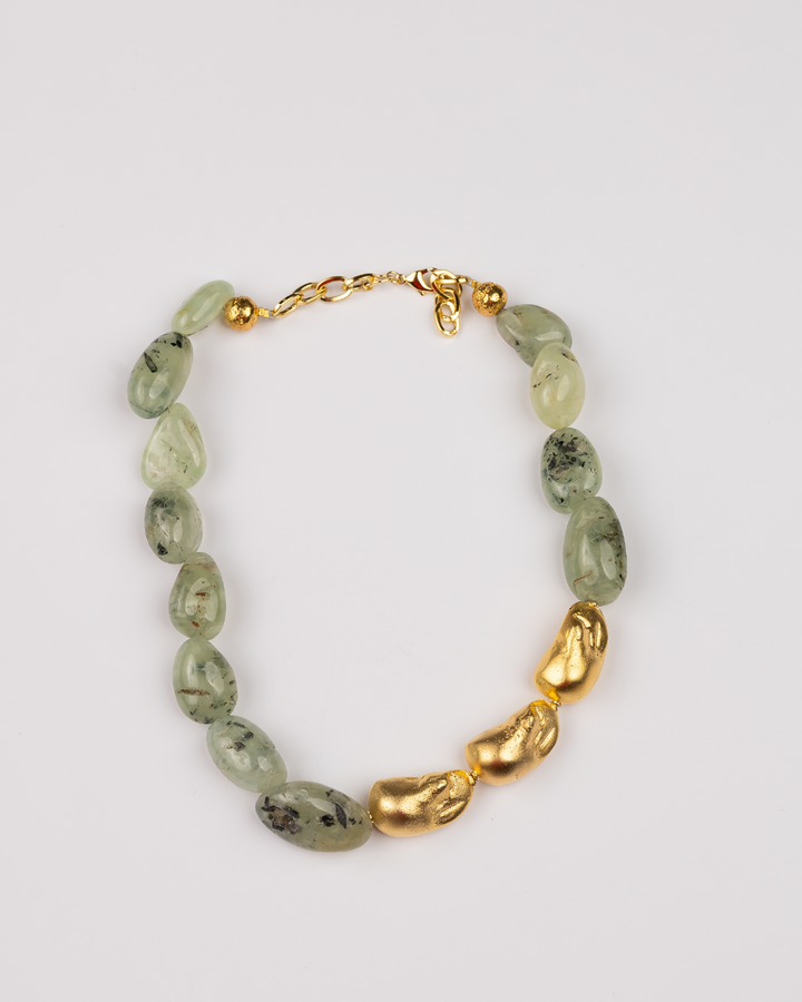 Golden Green Cherry Necklace