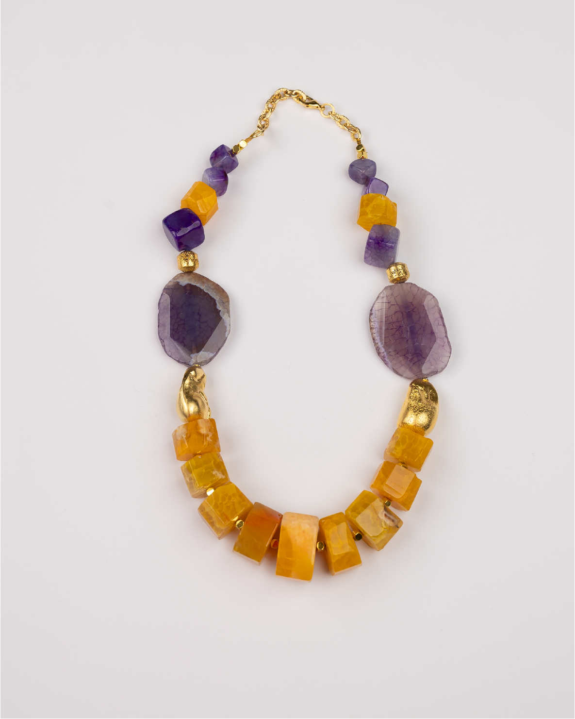 Yellow and Purple Elementa Necklace