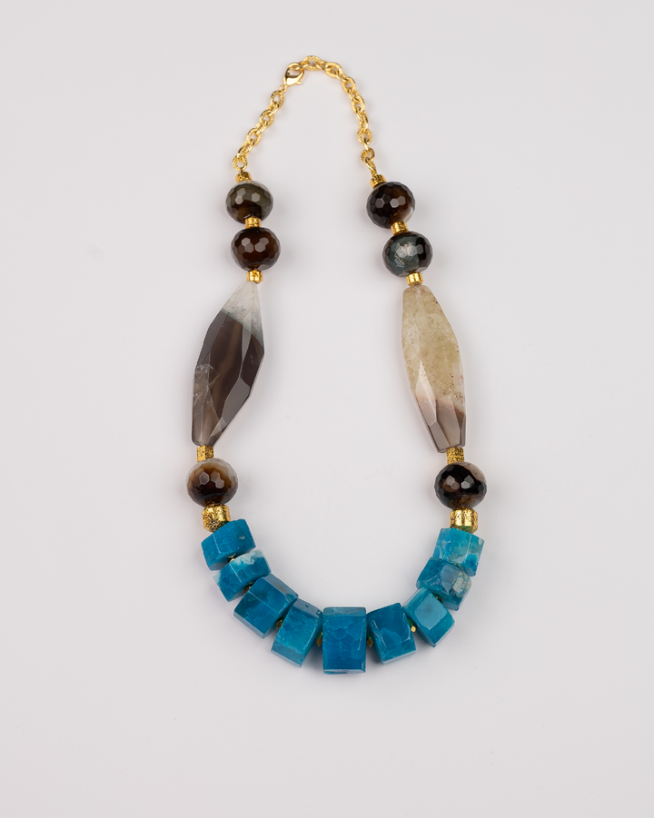 Ocean Noir Agate Necklace