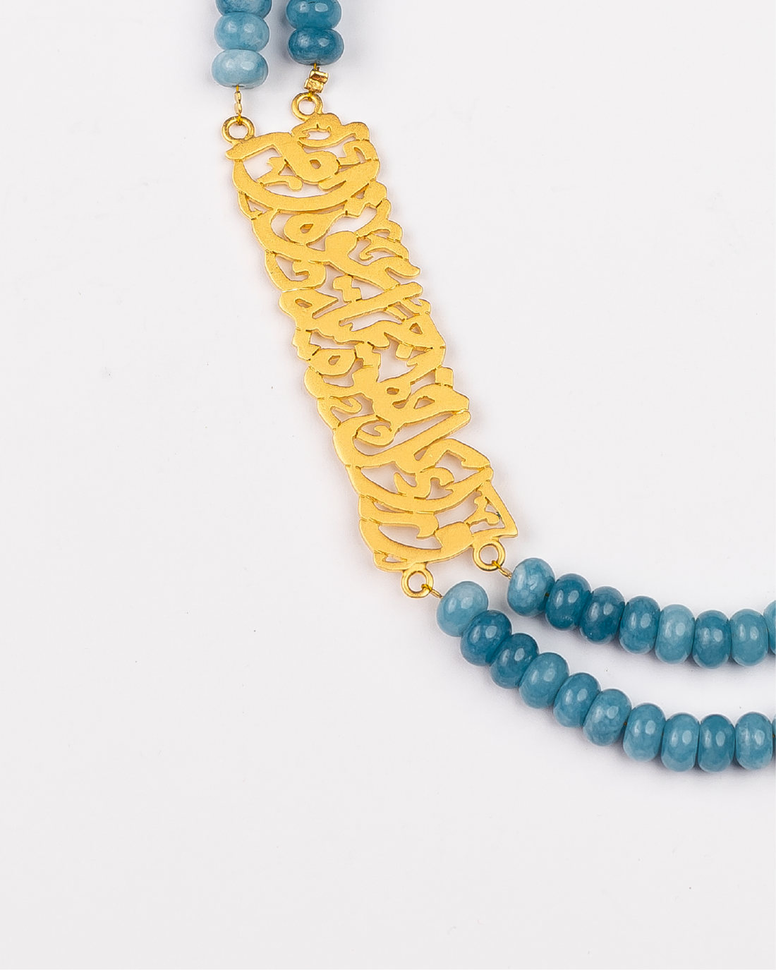 A Mothers Prayer's Necklace in blue agate