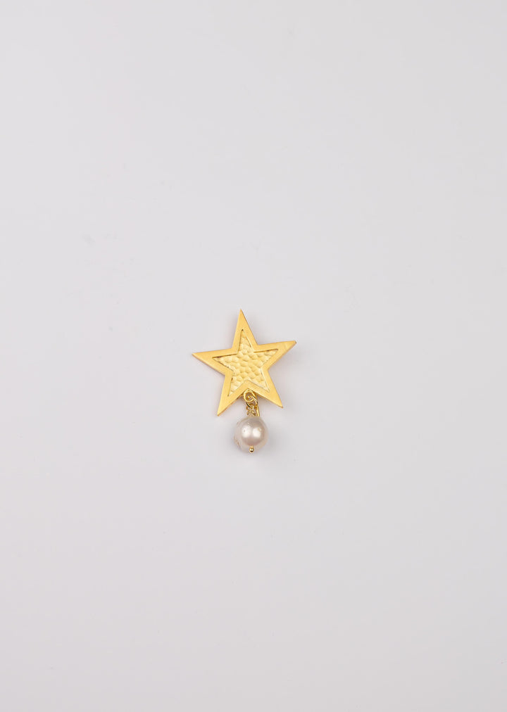 Star Pin with pearl-بروش النجمة
