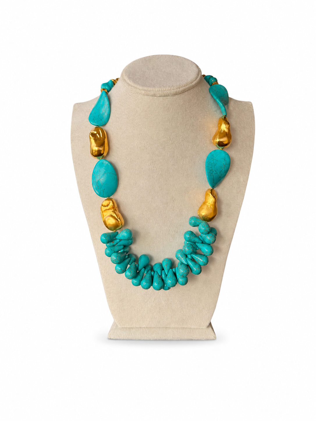 Golden Azure Necklace in Farouz