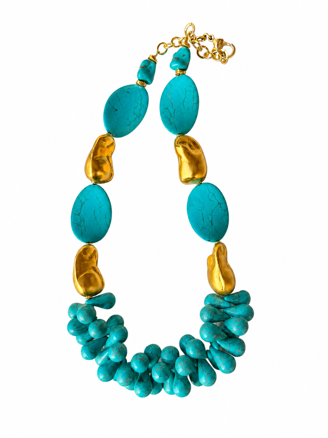 Golden Azure Necklace in Farouz