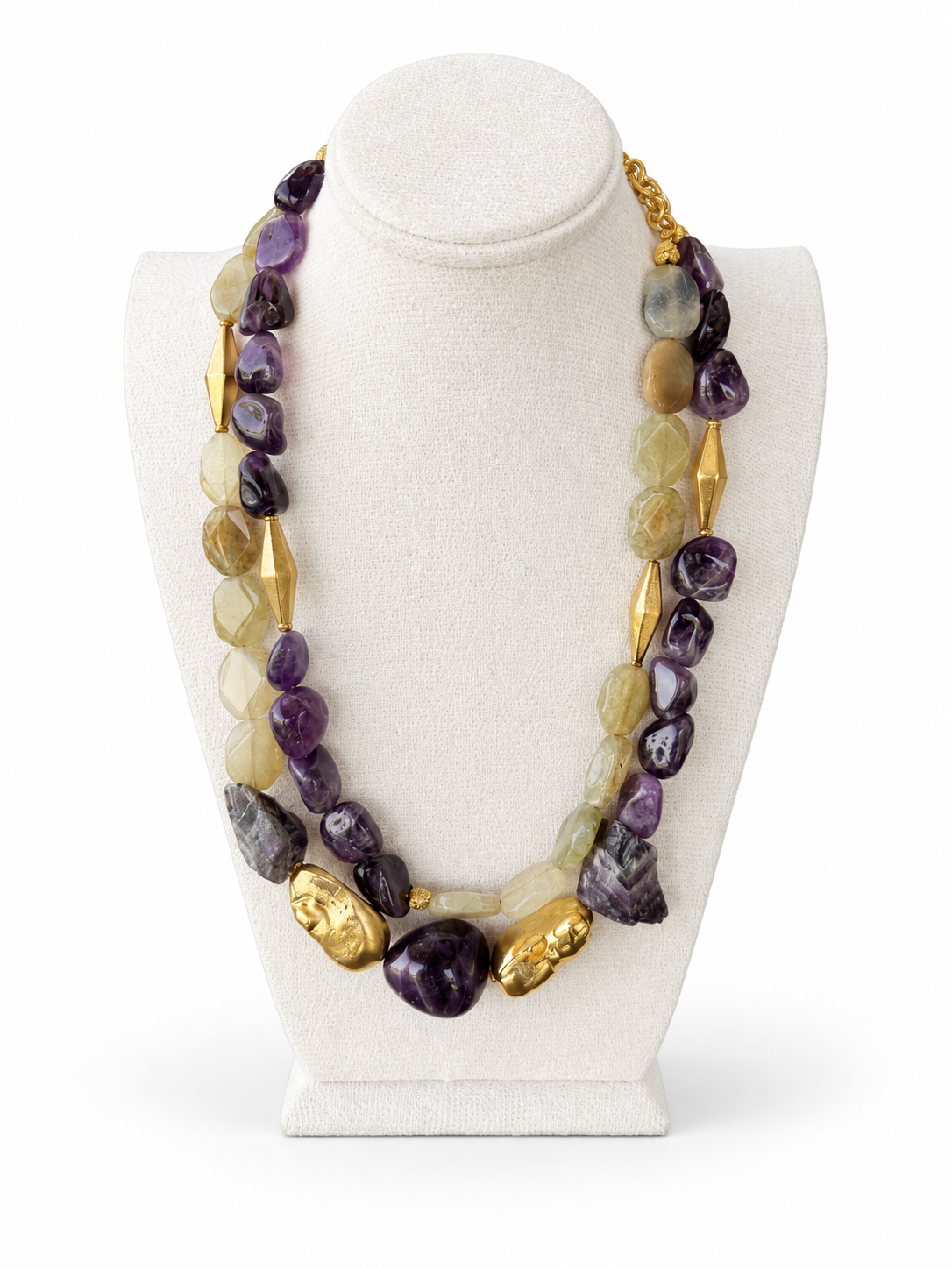 Jade & Amethyst Layers Necklace