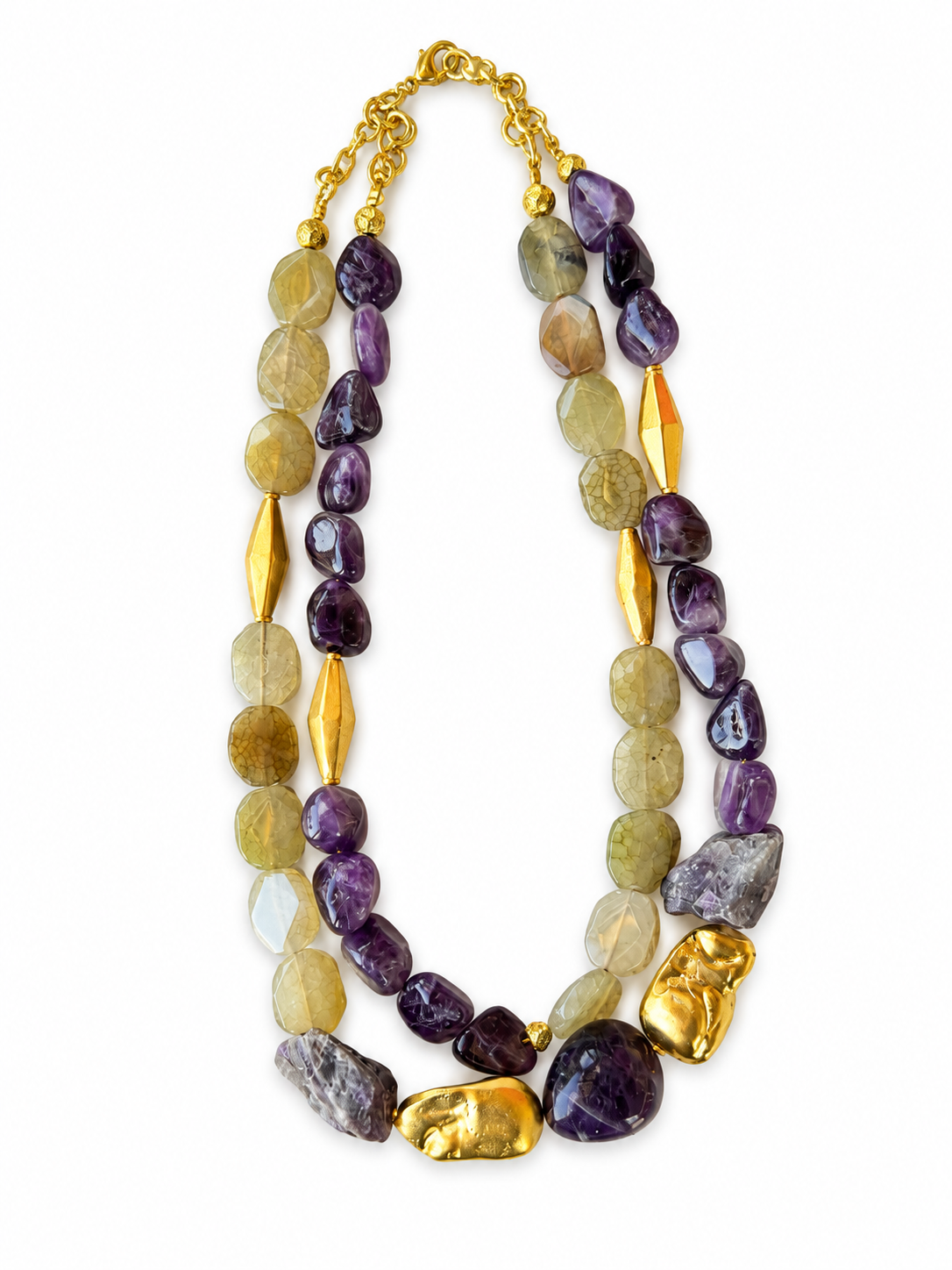 Jade & Amethyst Layers Necklace