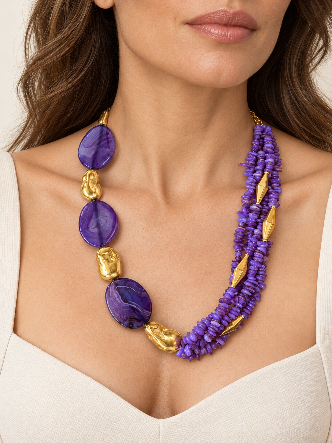 Amethyst Cluster Necklace